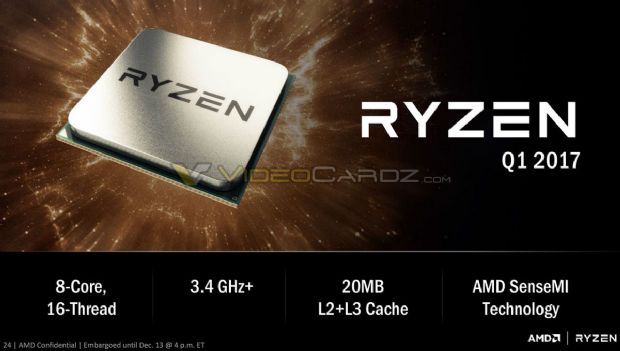 AMD'nin ilk ZEN işlemcisi RYZEN'den yeni detaylar geldi