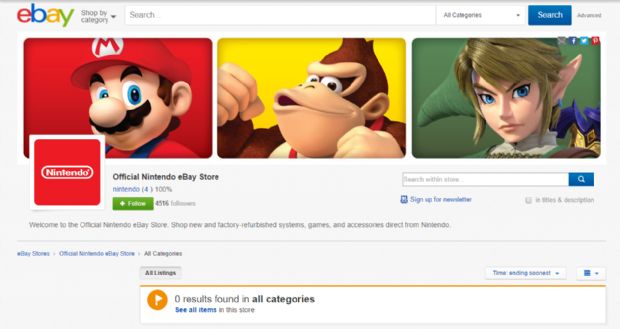 Nintendo, resmi olarak eBay'de