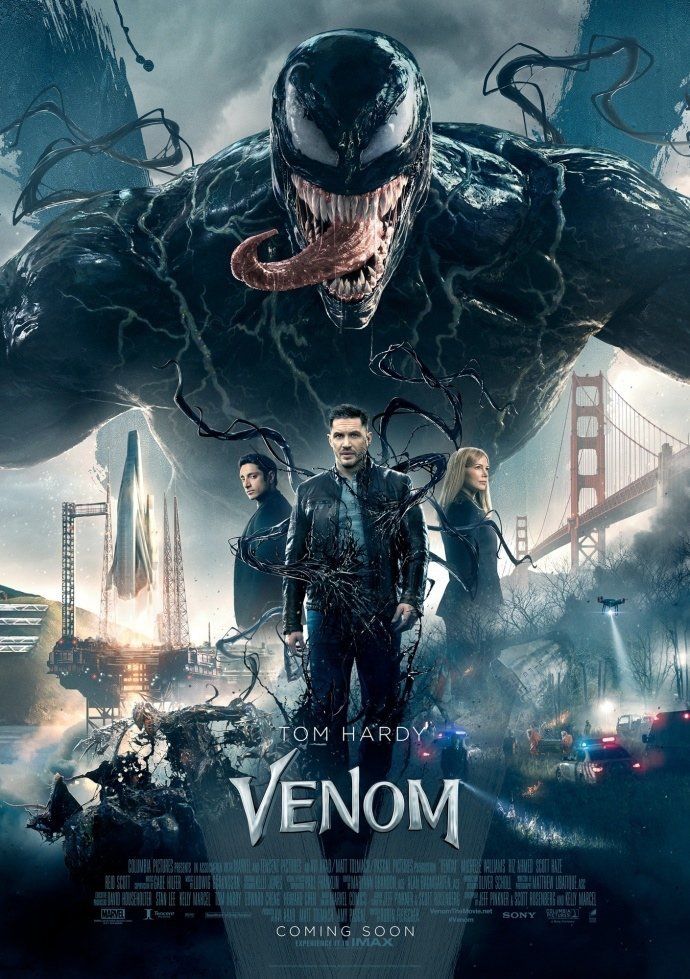 Venom posterinde ana karakterler bir araya geliyor