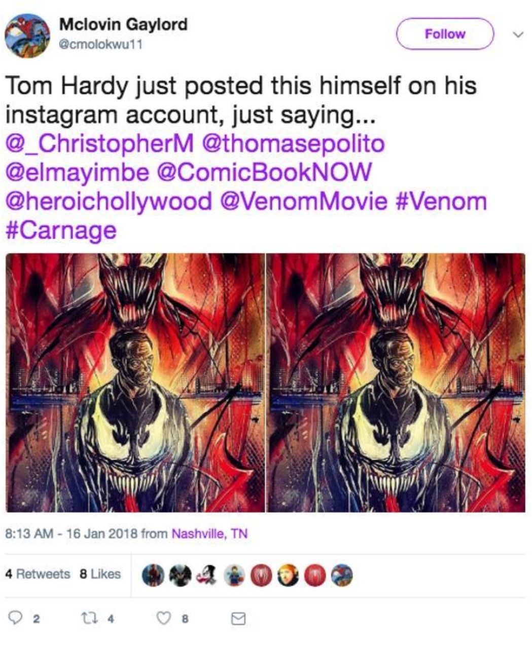 Venom filminde Carnage ve Spider-Man yer alacak!