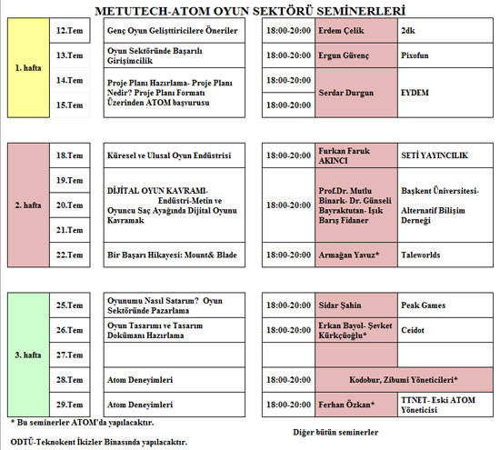 Oyun Dünyası Seminerleri programı belli oldu!