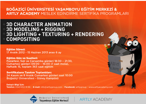 3D animasyon sertifika programları başlıyor