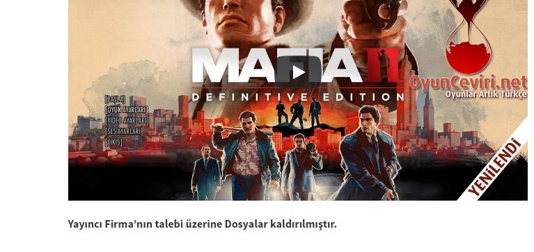 Take-Two, ücretsiz Türkçe yamalara da müdahale etmeye başladı