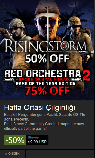 Steam'in hafta ortası çılgınlığında yeni sayfa