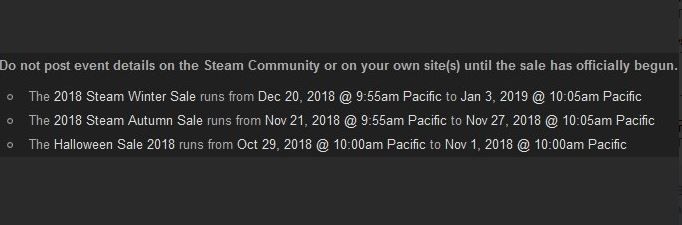 Steam cadılar bayramı, sonbahar ve kış indirim tarihleri sızdı