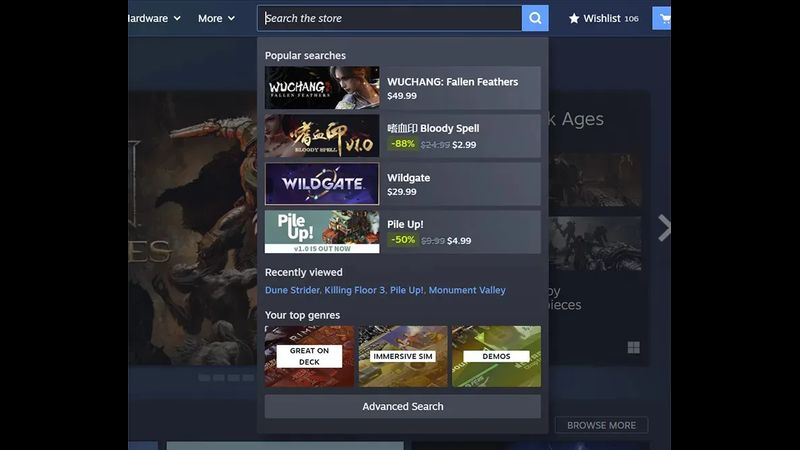 Steam Yeni Mağaza Arayüzünü Test Ediyor