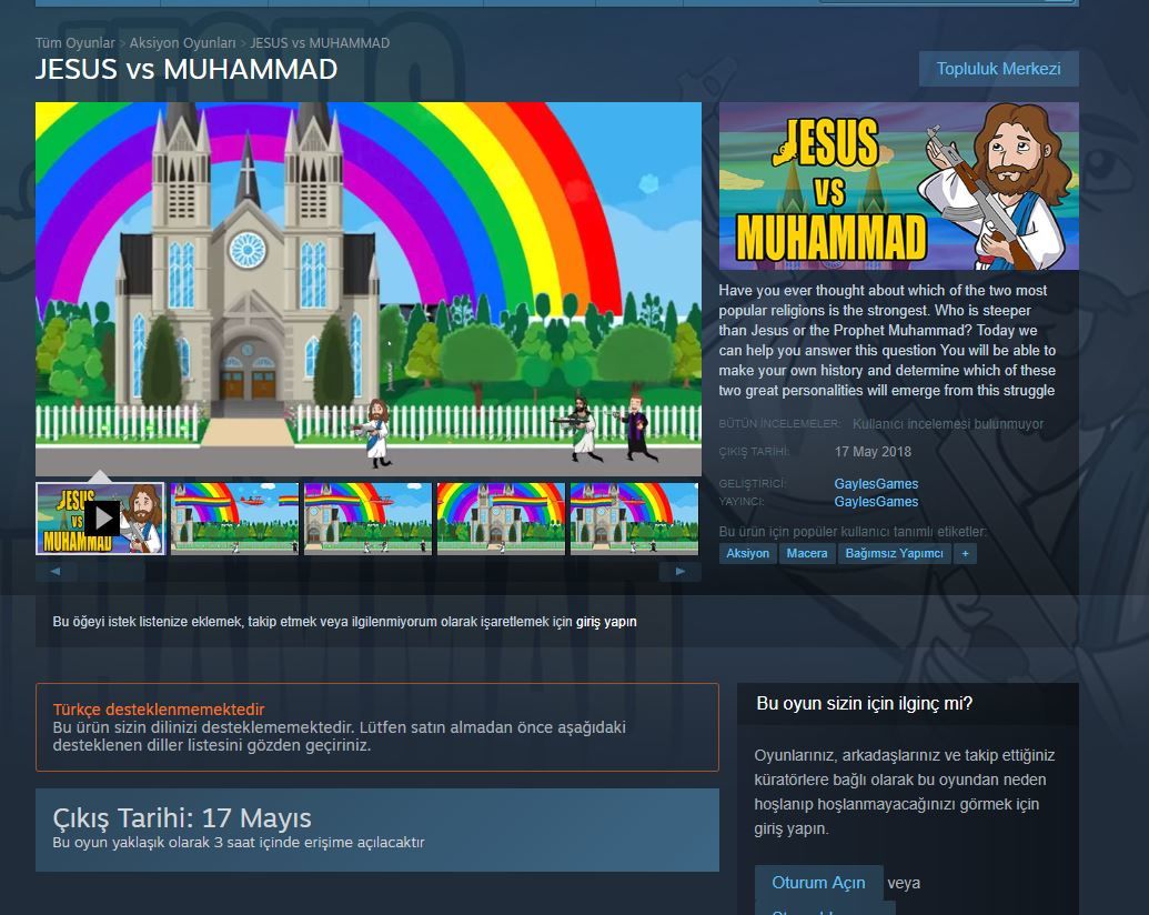 Jesus vs Muhammad adlı oyun Steam'de tepki çekmeye başladı!