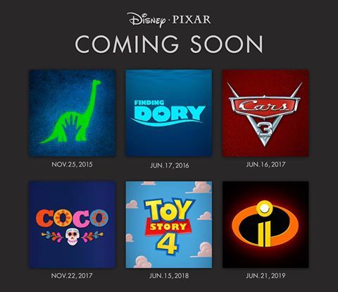 Pixar'dan 6 yeni animasyon geliyor!