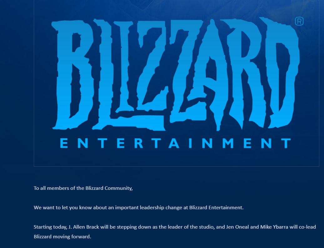 Blizzard CEO'su J. Allen Brack görevinden ayrıldı