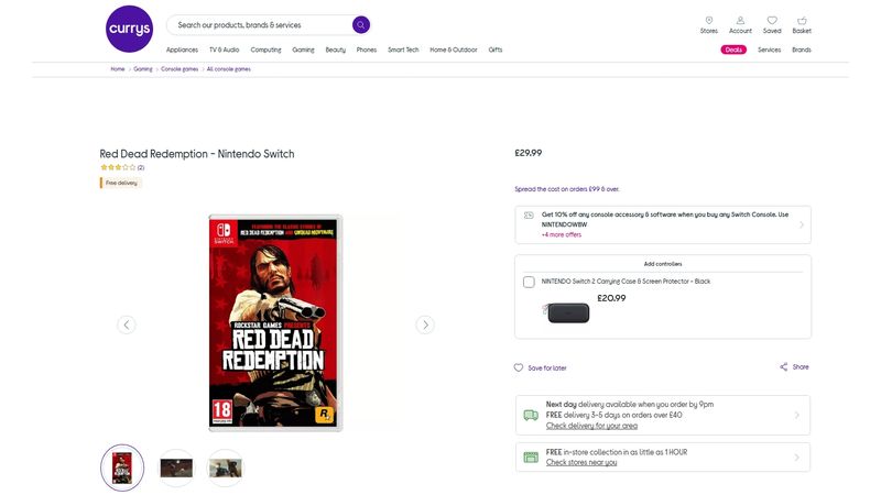 Red Dead Redemption Switch 2 Yolunda