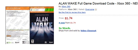 Alan Wake sudan ucuza Amazon'da