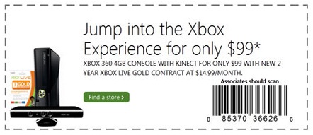 99 dolara Kinect + Xbox 360