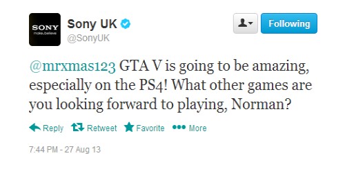 Sony'den kafa karıştıran GTA V - PS4 tweeti