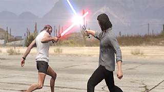 GTA V karakterleri Lightsaber kullanırsa