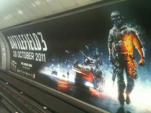 Battlefield 3'ün dev reklamları Londra metrosunda!