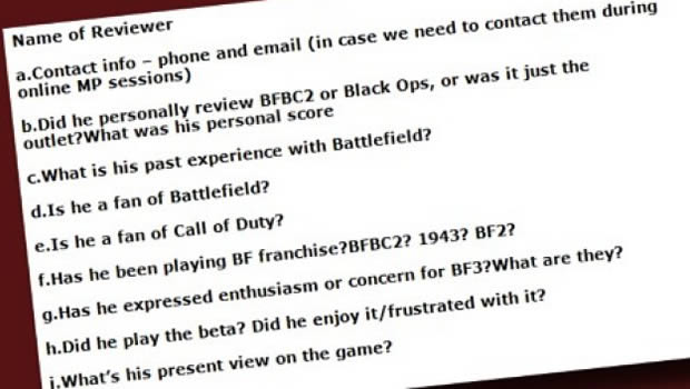 Skandal: Battlefield 3'ü düşük puan korkusu sardı