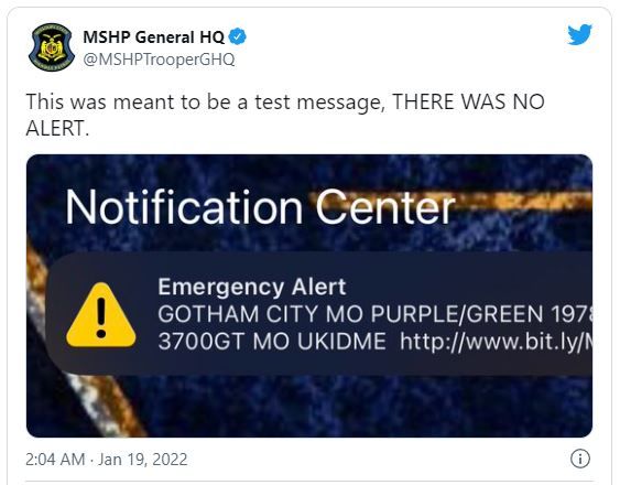 Polis yanlışlıkla Batman mesajı gönderdi