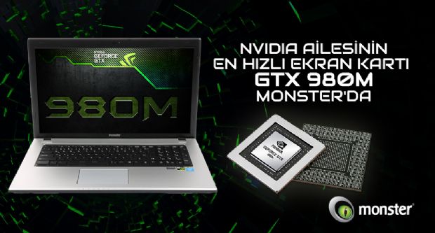 Nvidia Ailesinin En Hızlı Ekran Kartı GTX 980m, Oyun Canavarı Monster ile Buluşuyor