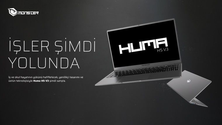 Monster Notebook'tan öğrenci ve ofis çalışanlarına yönelik laptop: Huma H5 V3