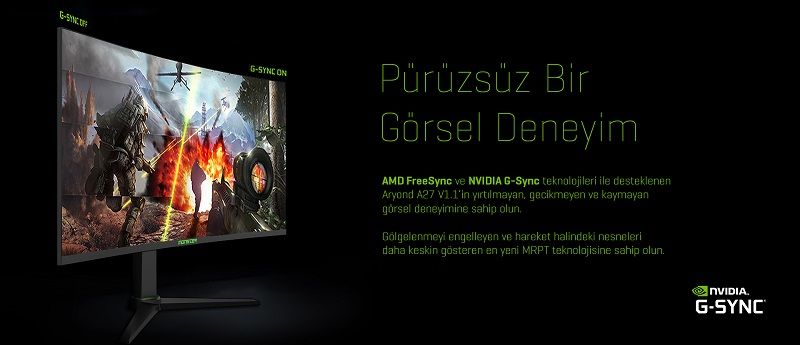 Monster oyuncu monitörü Aryond A27 V1.1 satışa sunuldu