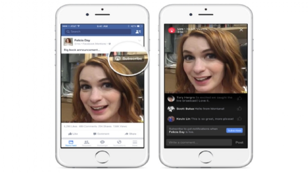 Facebook, ünlüler yayın yaptığında haber verecek