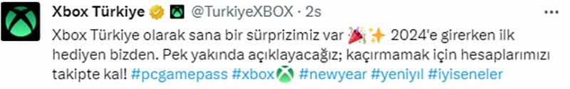 XBox Türkiye Yılbaşı Sürprizi Yapıyor: Takipçilere Özel Hediye