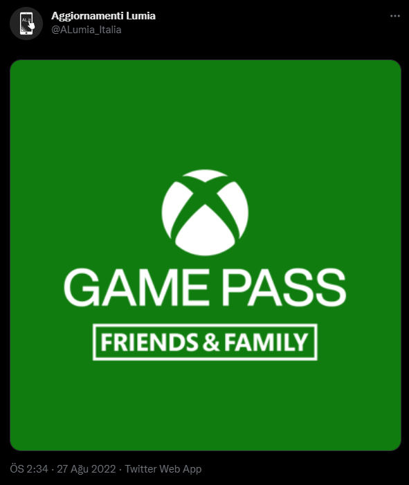 Game Pass aile paketi için yeni detaylar geldi