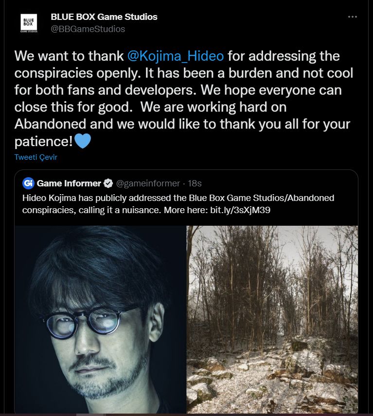 Hideo Kojima Blue Box söylentileri