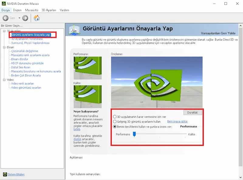 NVIDIA Ayarları - 1