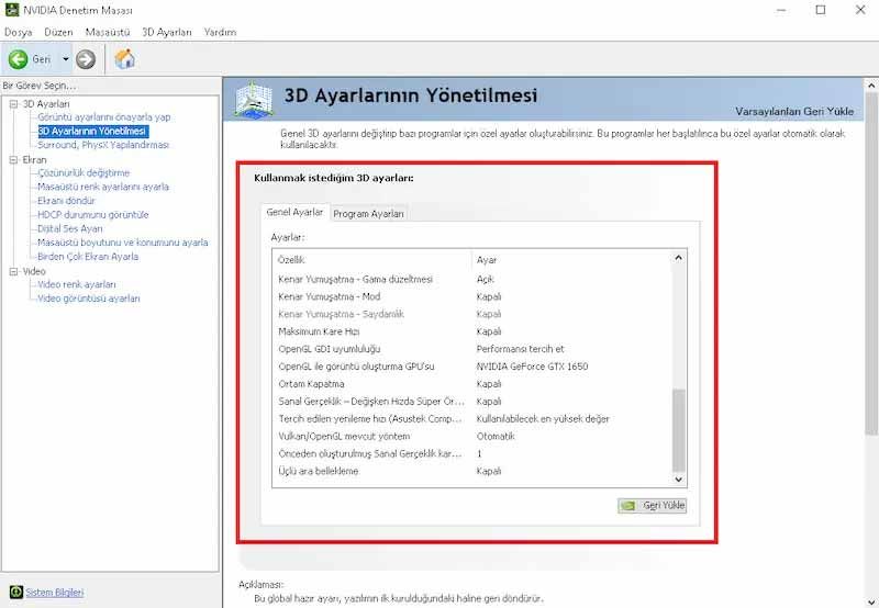 NVIDIA Ayarları - 3