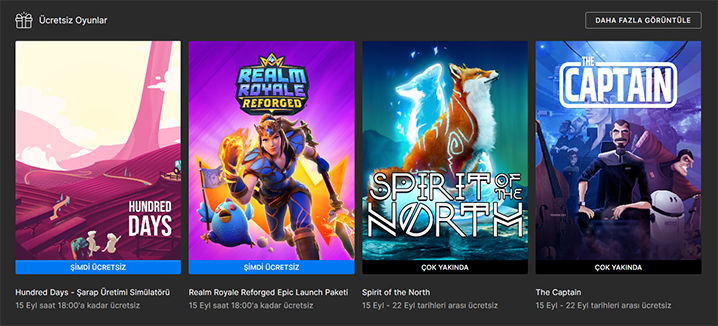 Epic Games Store ücretsiz oyunları (8-15 Eylül)