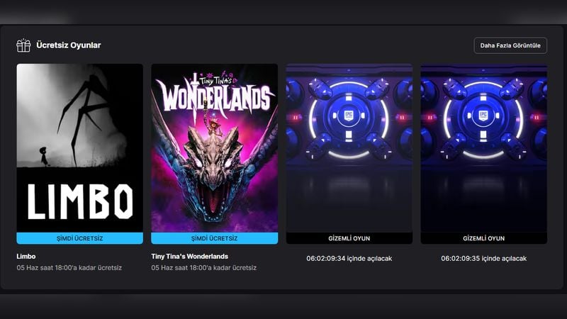 Epic Games 1565 TL Değerinde Ücret Oyun Veriyor