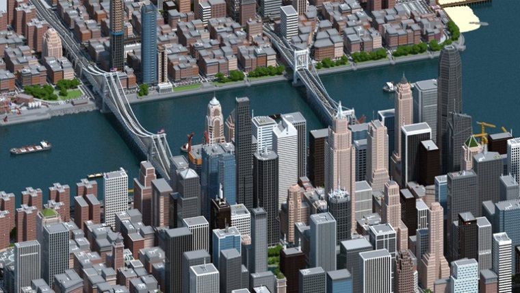 Minecraft'ta tek başına üç yılda bir şehir tasarlamış