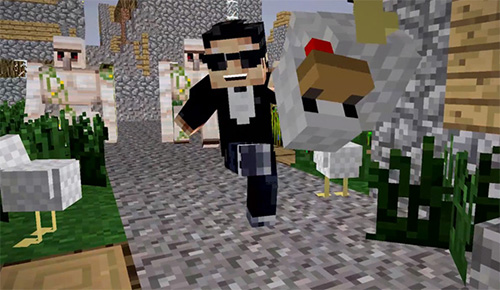 Minecraft ve PSY bir araya gelirse