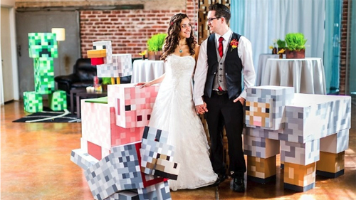 Minecraft ile evlendiler
