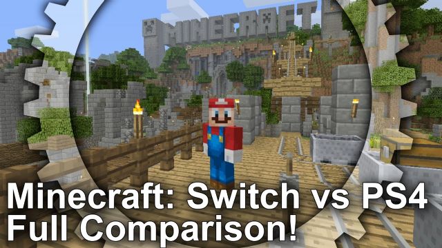 Minecraft'ın Switch vs PS4 grafik karşılaştırma videosu
