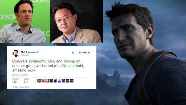 Xbox Patronu Uncharted 4'ü övdü, PlayStation Patronu da teşekkür etti!