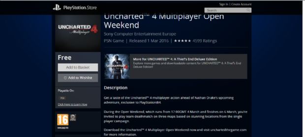 Uncharted 4'ün betası bu haftasonu herkese açık olacak