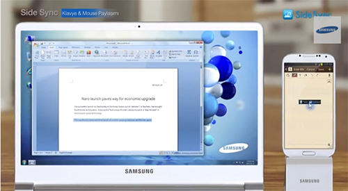 Samsung SideSync ile PC ve akıllı telefonunuzu bütünleştirin