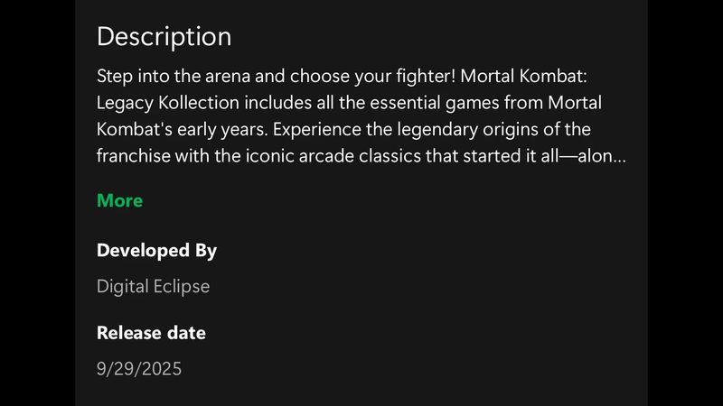 Mortal Kombat: Legacy Kollection Çıkış Tarihi Yanlışlıkla Açıklandı