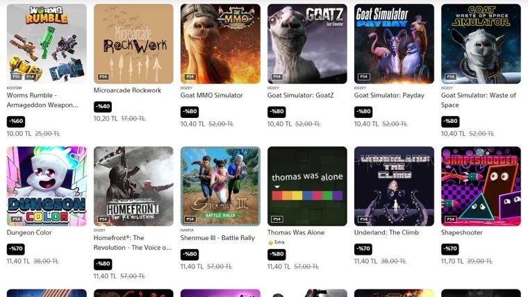 PlayStation mağazasında indirimdeki oyunları kaçırmayın
