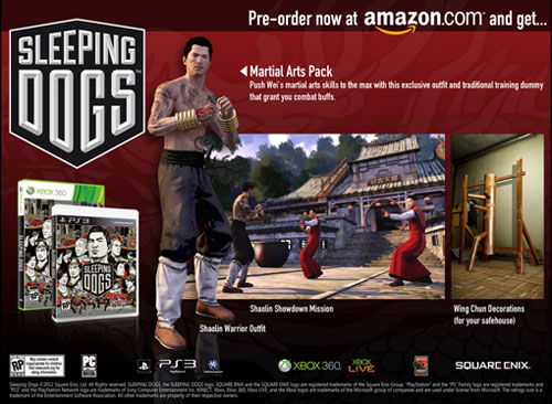 Sleeping Dogs ön-sipariş bonusları neler?