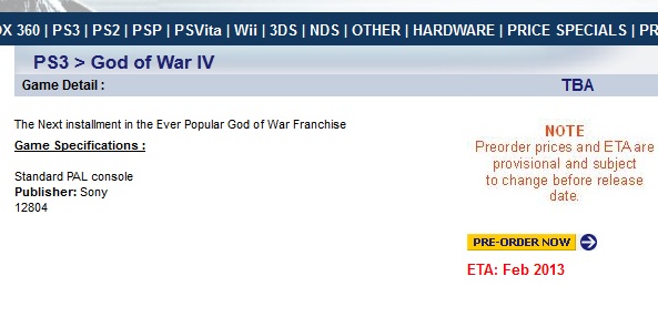 God of War 4, 2013'te mi?
