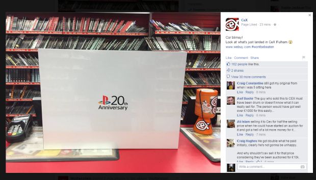 PlayStation 4 20. Yıl Özel versiyonu Cex'te 1.500 sterlin!
