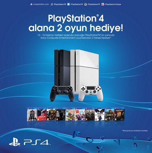 PlayStation 4 alana 2 adet oyun hediye!
