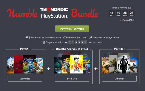 Humble Bundle'dan dev PlayStation 4 paketi