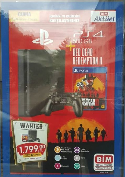 BİM uygun fiyata Red Dead Redemption 2'li PlayStation 4 satıyor