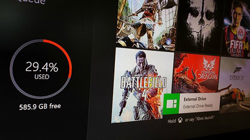 Xbox One'a harici disk desteği