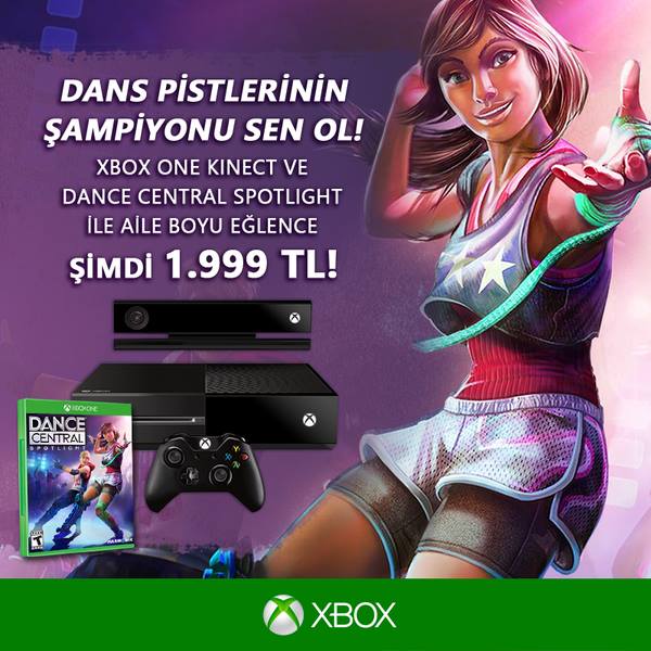 Xbox One'ın Kinect'li, Dance Central bundle'ı sadece 1.999 TL!