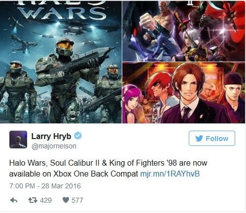 Halo Wars, Soulcalibur II ve KoF' 98 Xbox One'a eklendi!